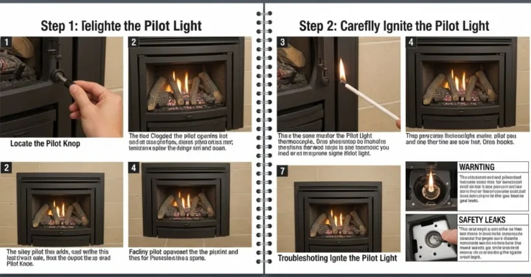 Pilot Light on a Gas Fireplace